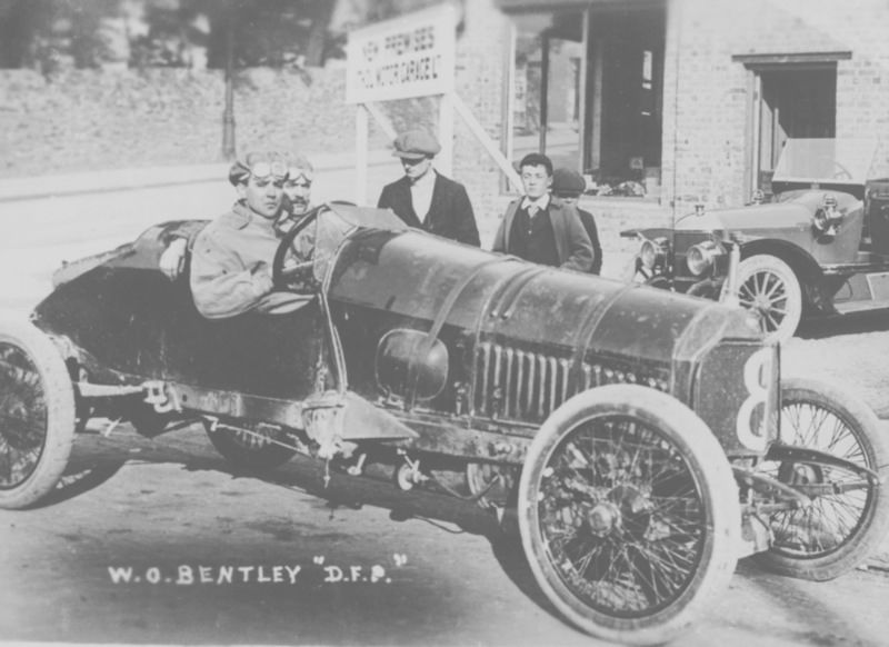 Walter Owen Bentley behind the wheel of a Doriot Flandrin Parant, 1914
