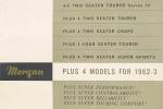 1962-1963 Morgan 4/4 & Plus 4 Model Range Sales Brochure