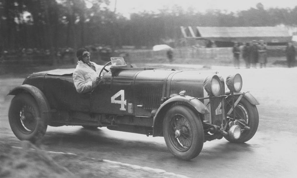 Johnny Hindmarsh behind the wheel of a Lagonda M45R Rapide winning the 1935 Le Mans with Luis Fontés