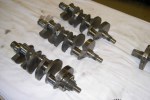 Original & two remanufactured Laverda 1000 V6 Crankshafts