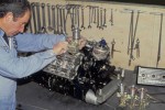 1977 Laverda 1000 V6 Prototype Engine being assembled