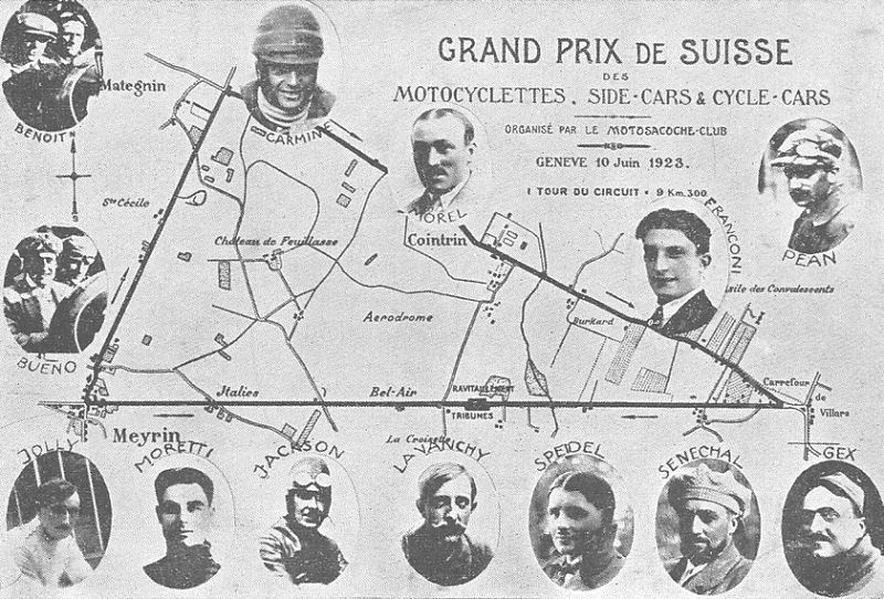 1923 Motorcycle Grand-Prix of Switzerland in Meyrin, Geneva organised by the Motosacoche Club